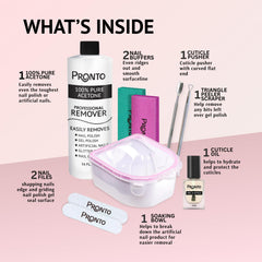 Pronto nail soak-off bowl cradles your hand for easy gel removal sessions.