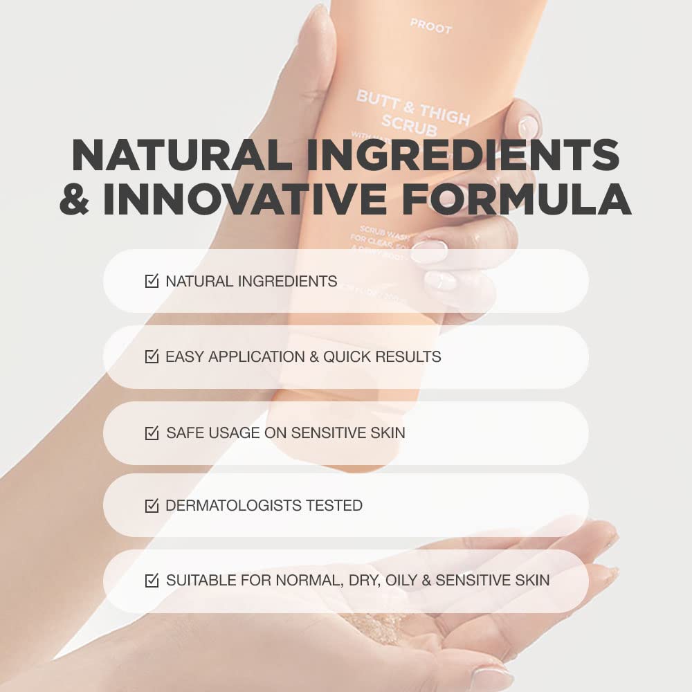 PROOT Butt Scrub Wash post shower routine integration supporting smoother skin