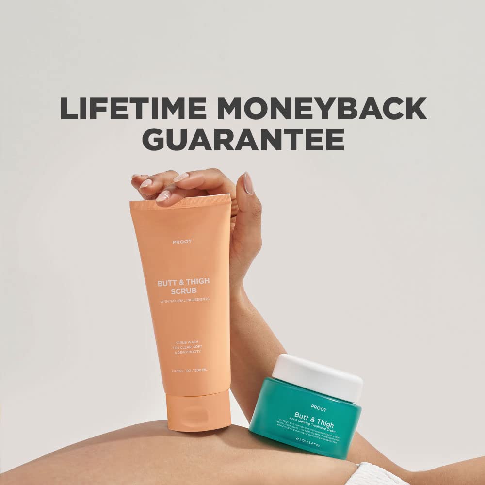 PROOT Butt Scrub Wash being massaged into skin for smoother texture