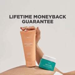 PROOT Butt Scrub Wash being massaged into skin for smoother texture