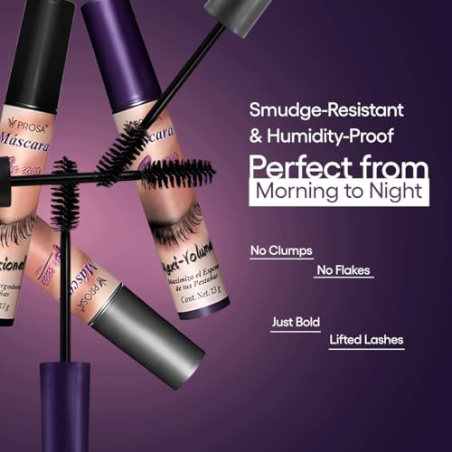 Prosa Mascara Conjunto aplicador preciso ofrece mayor longitud y separación.