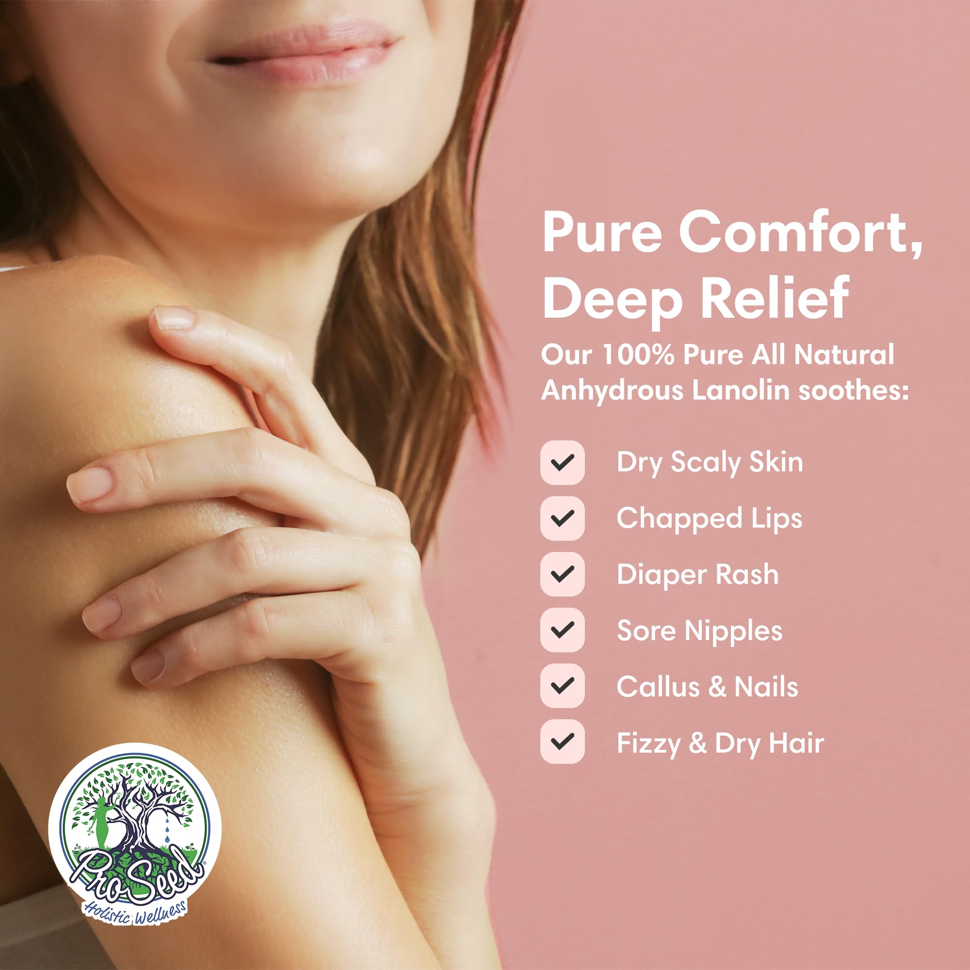 ProSeed Holistic Wellness lanolin balm hand skin care hydration.