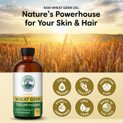 ProSeed Holistic Wellness wheat germ oil glass bottle—dark glass preserves freshness and protects oil.