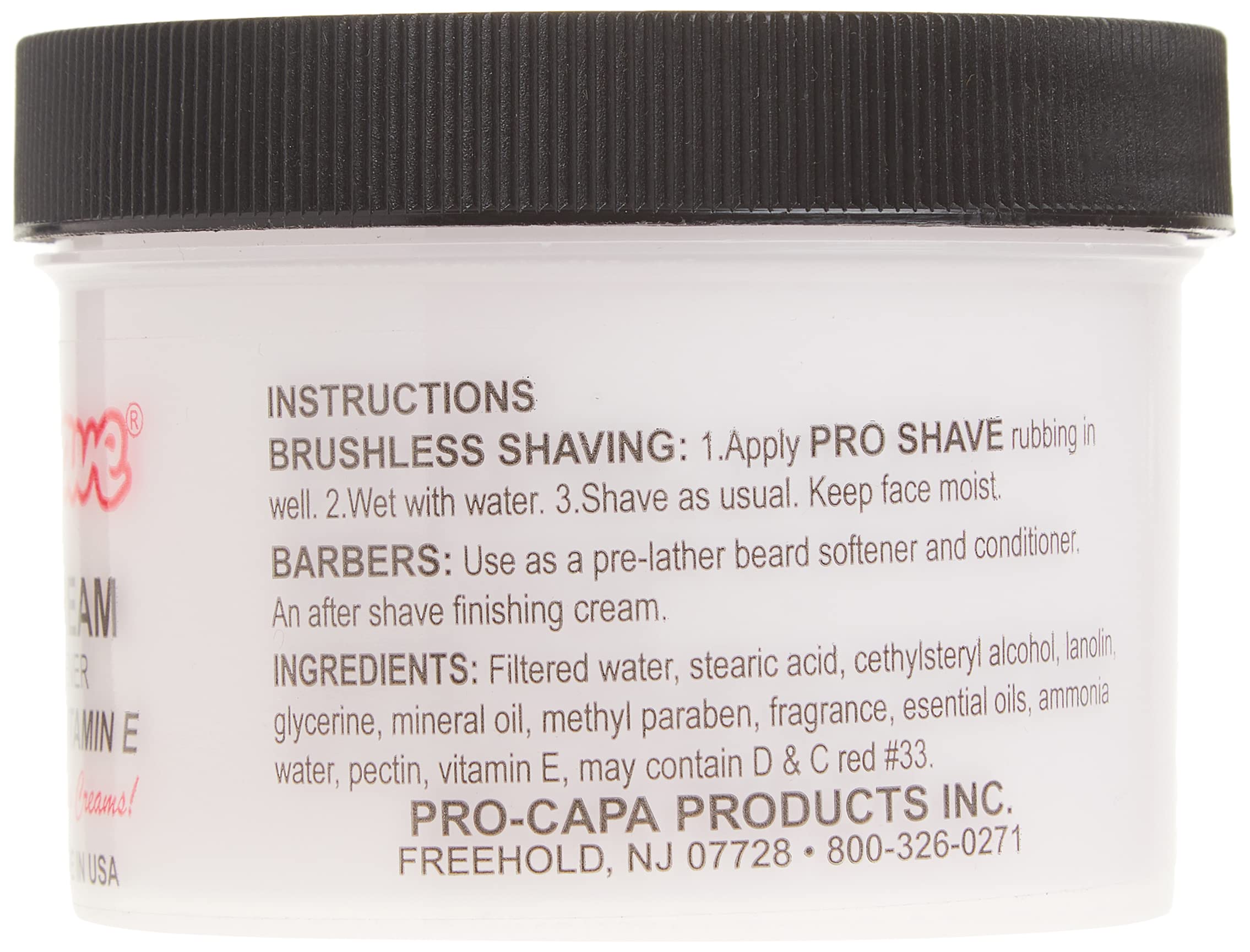 Proshave Shaving Cream applied to the face for easy spread and cooling.