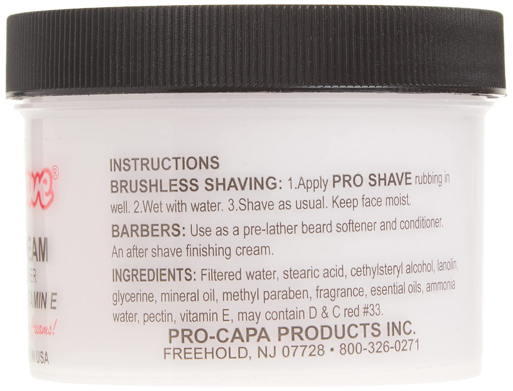 Proshave Shaving Cream applied to the face for easy spread and cooling.