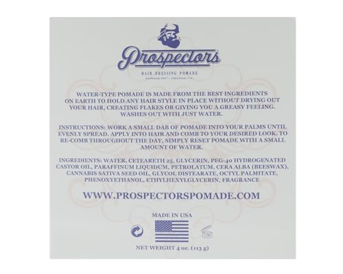 PROSPECTORS Diamond Hair Pomade used for a polished pompadour.