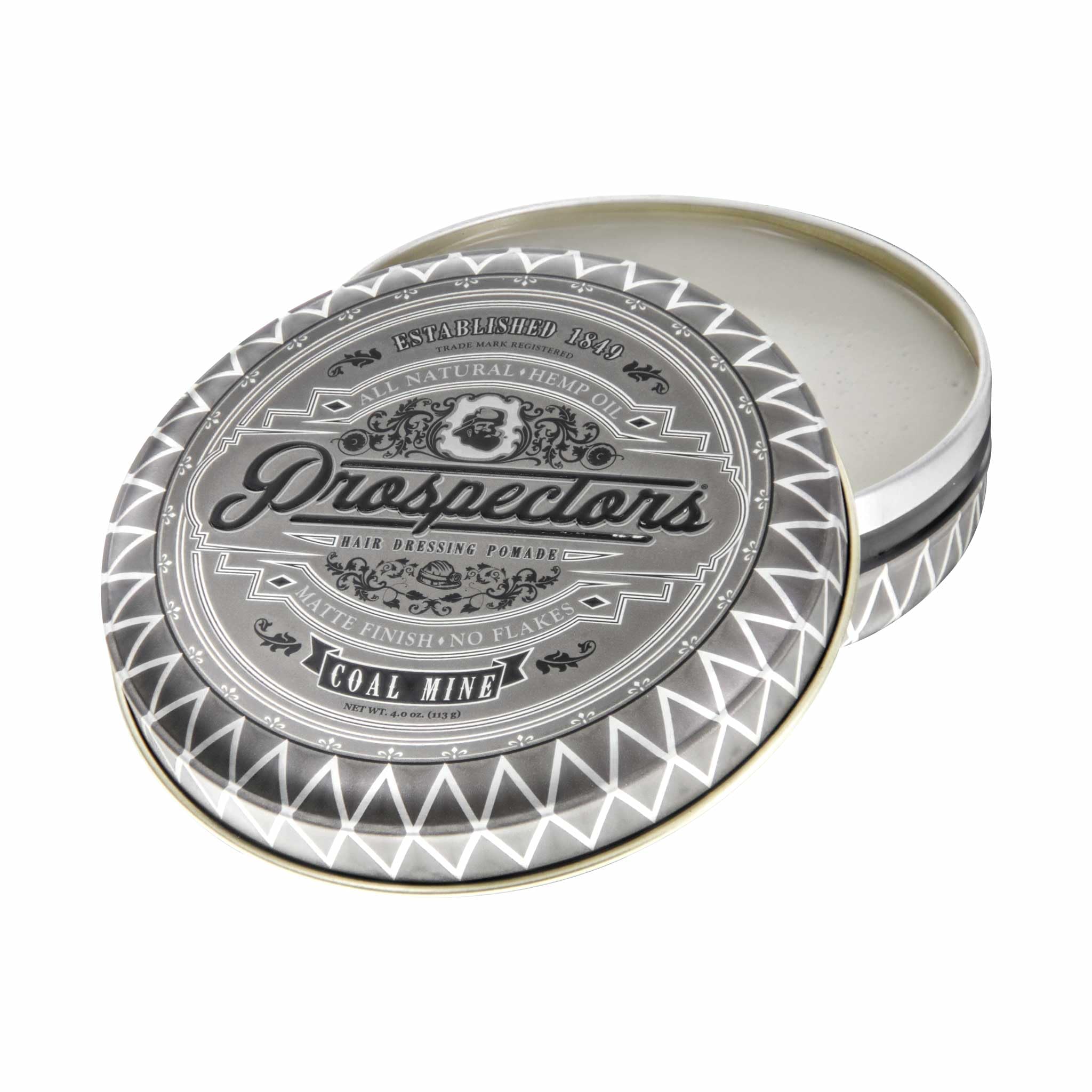 Prospectors Pomade Coal Mine hands applying shows easy application and medium hold.