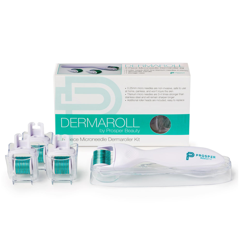 Prosper Beauty DermaRoll exfoliation-result close-up suggests smoother skin texture possibilities