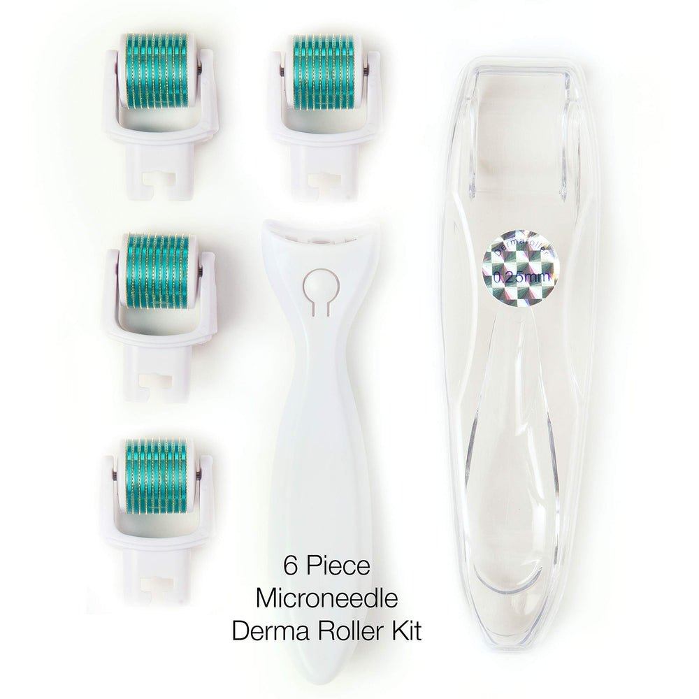 Prosper Beauty DermaRoll titanium needles close-up demonstrates durability for precise exfoliation