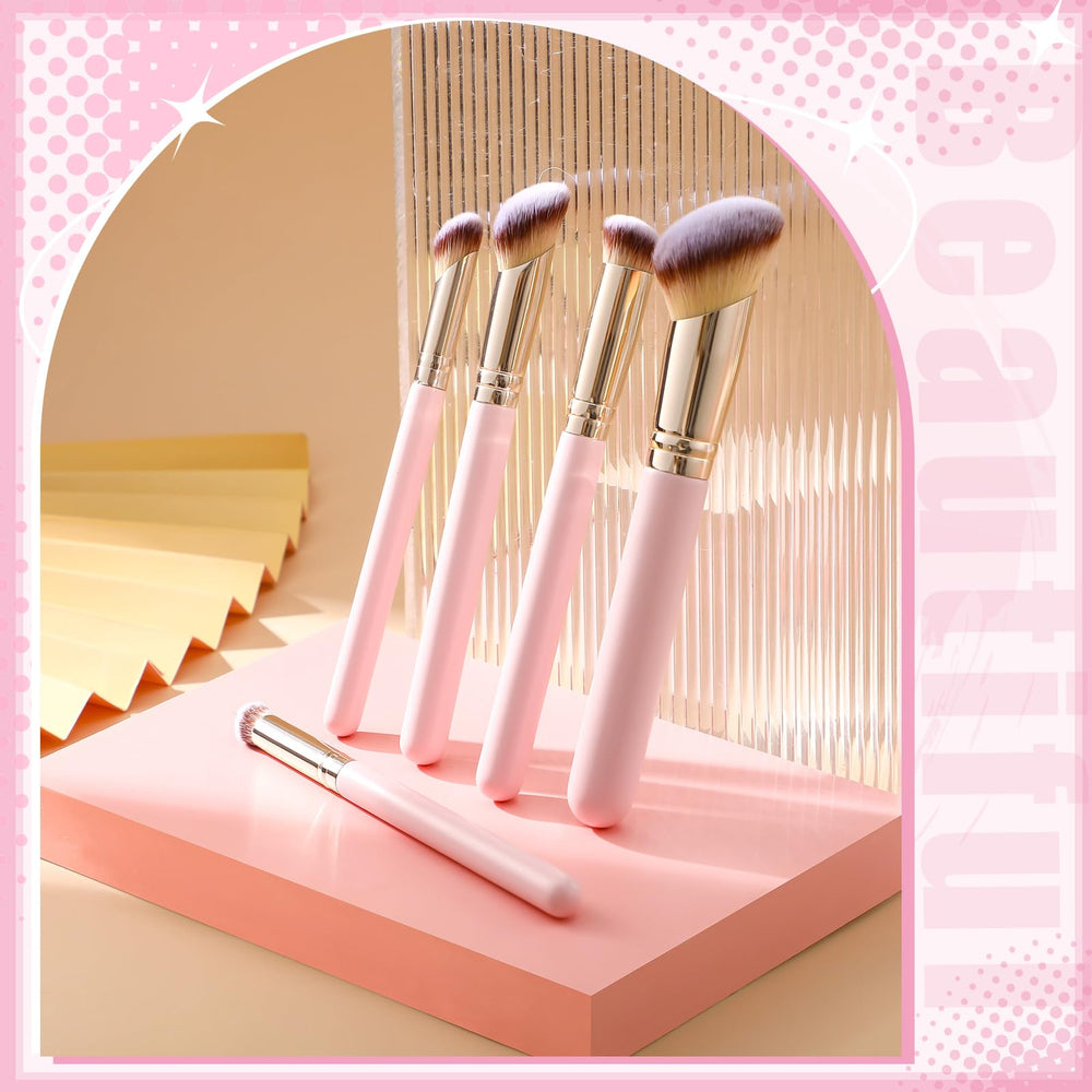 ProSuites synthetic bristles on wooden handle for soft skin-friendly blending