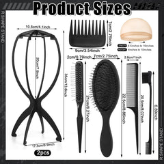 Prosuites wig brush and wide-toothed comb glide through fibers smoothly.