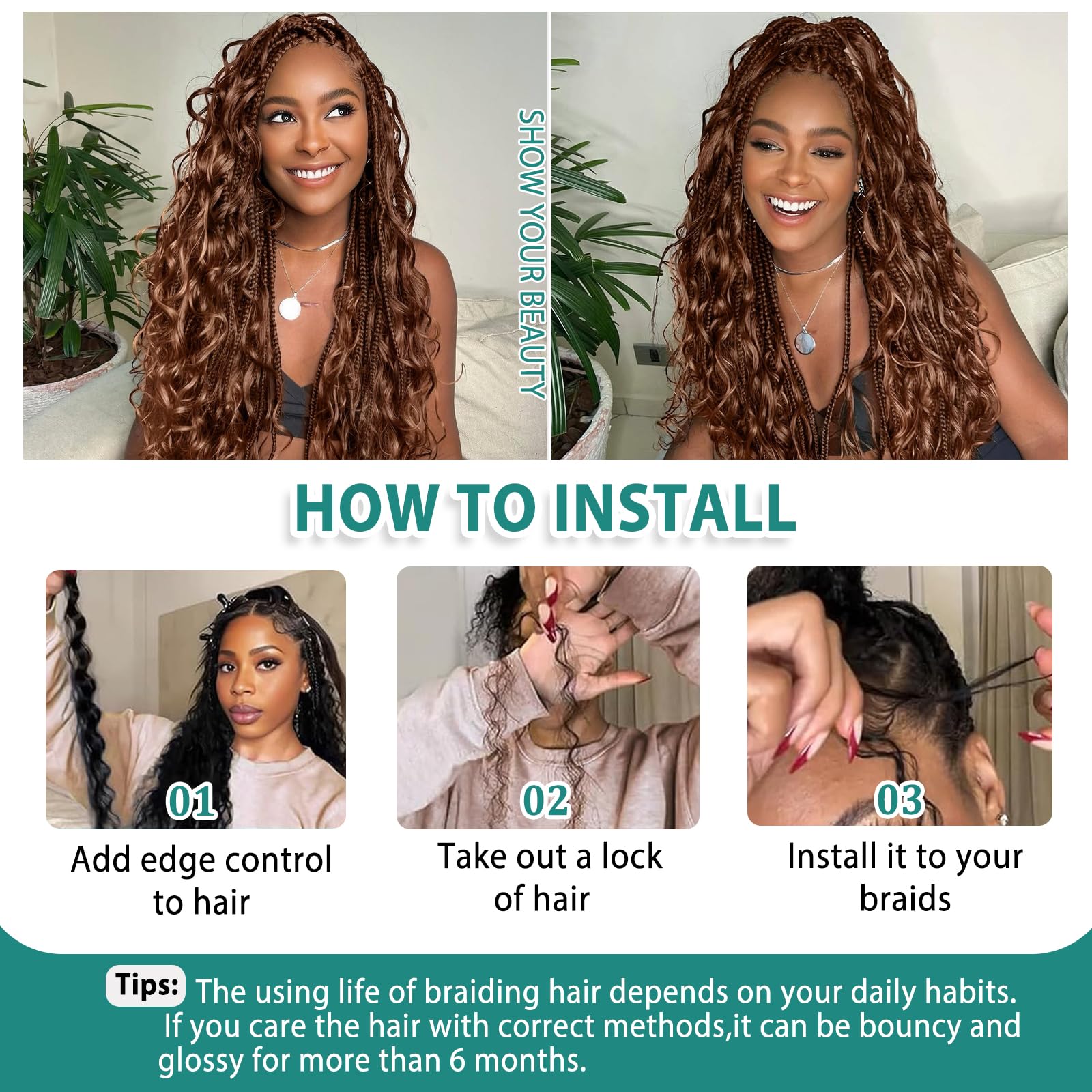 Protaw three-bundle 120g pack delivers fuller, easier braiding results.