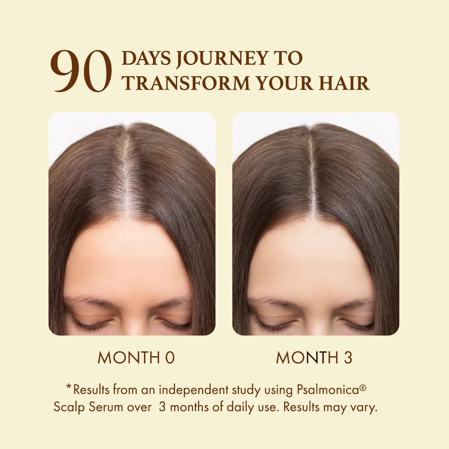 Psalmonica Biotin bottle emphasizing hair density and strength