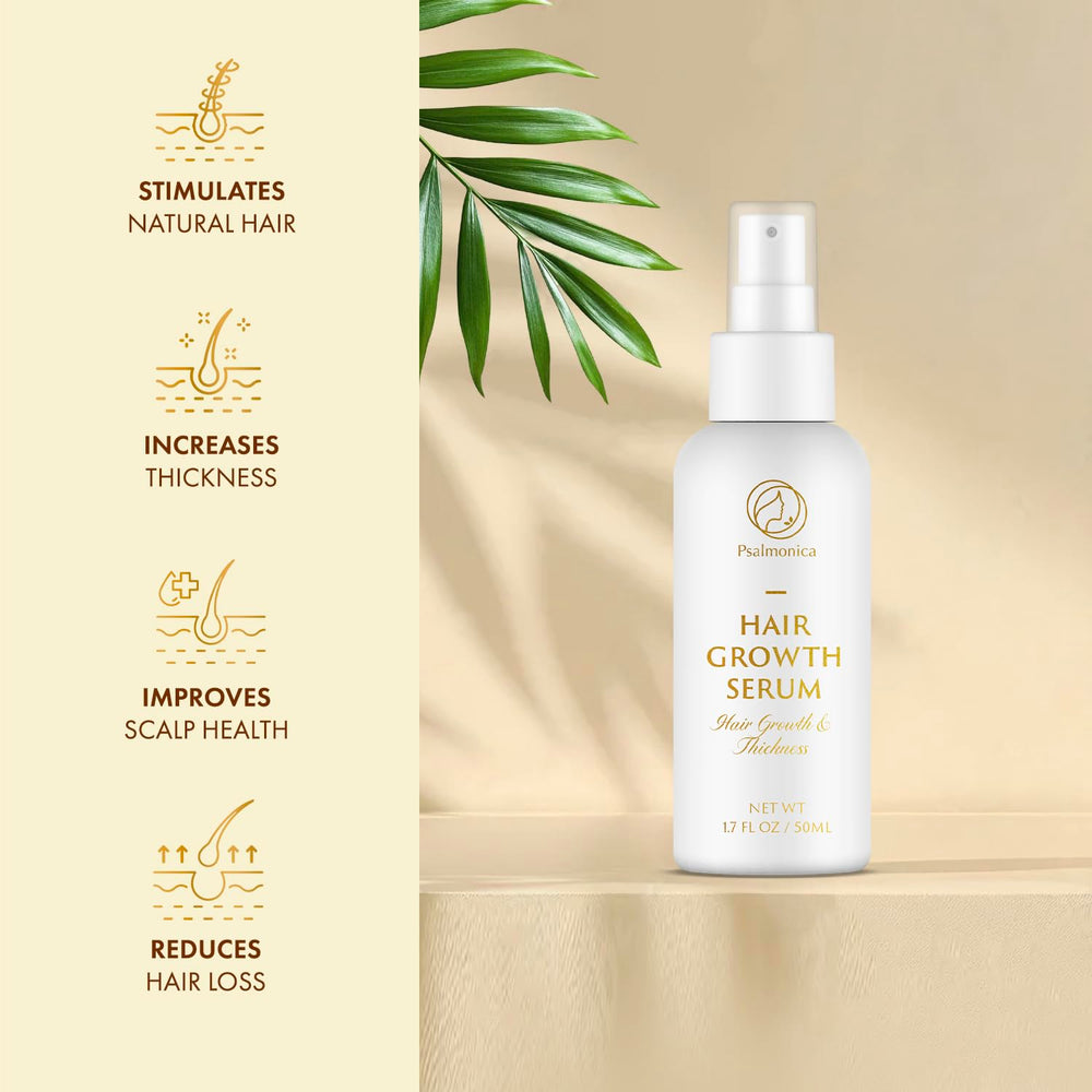 Psalmonica Hair Growth Serum castor oil dropper for root support