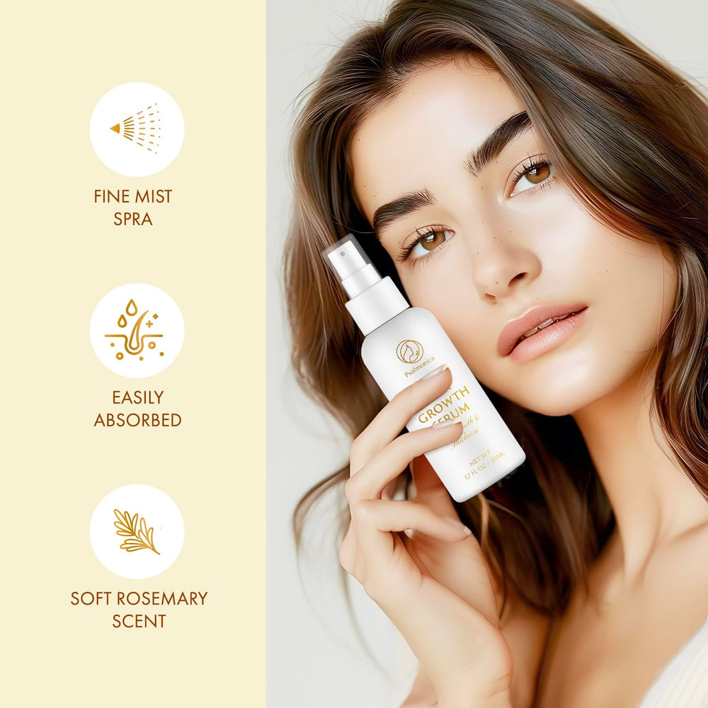 Psalmonica Hair Growth Serum spray applicator for precise use