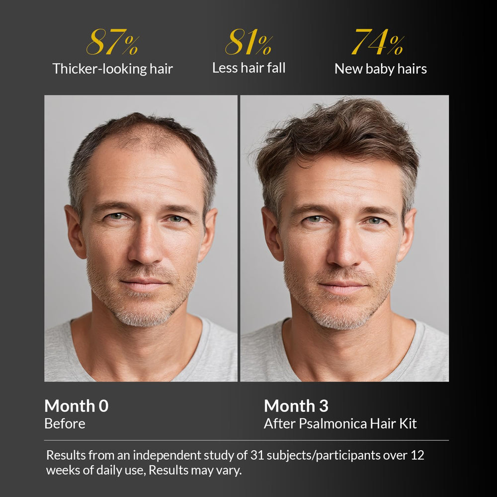 Psalmonica shampoo lather image emphasizing gentle cleansing suitable for all hair types.