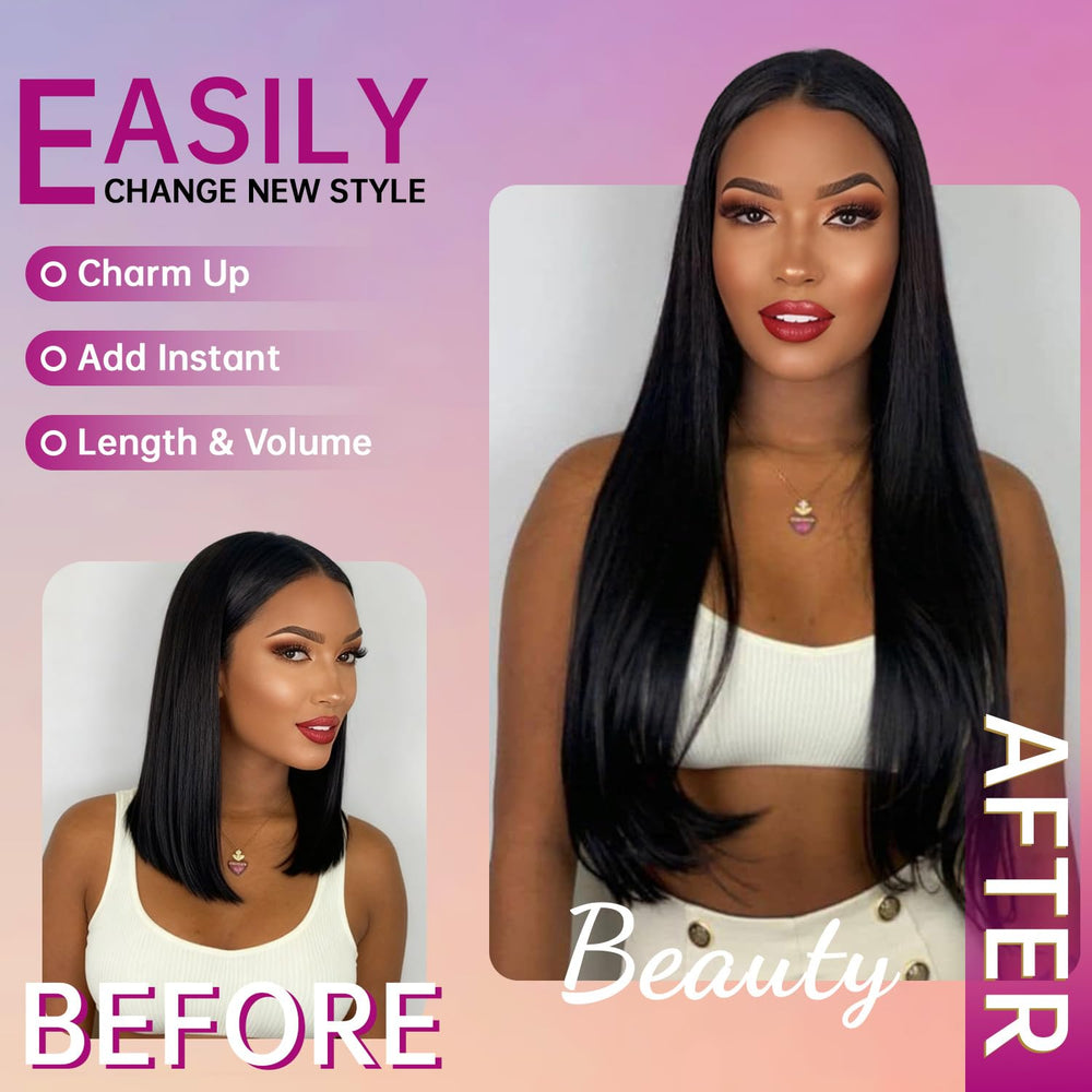 Psiool lightweight clip-in hair delivers comfortable all-day wear.
