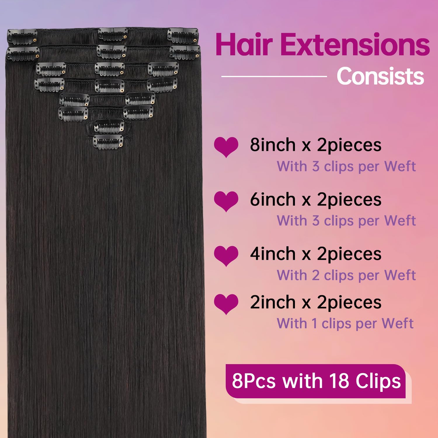 Psiool seamless base clip-in hair shows invisible finish for everyday wear.