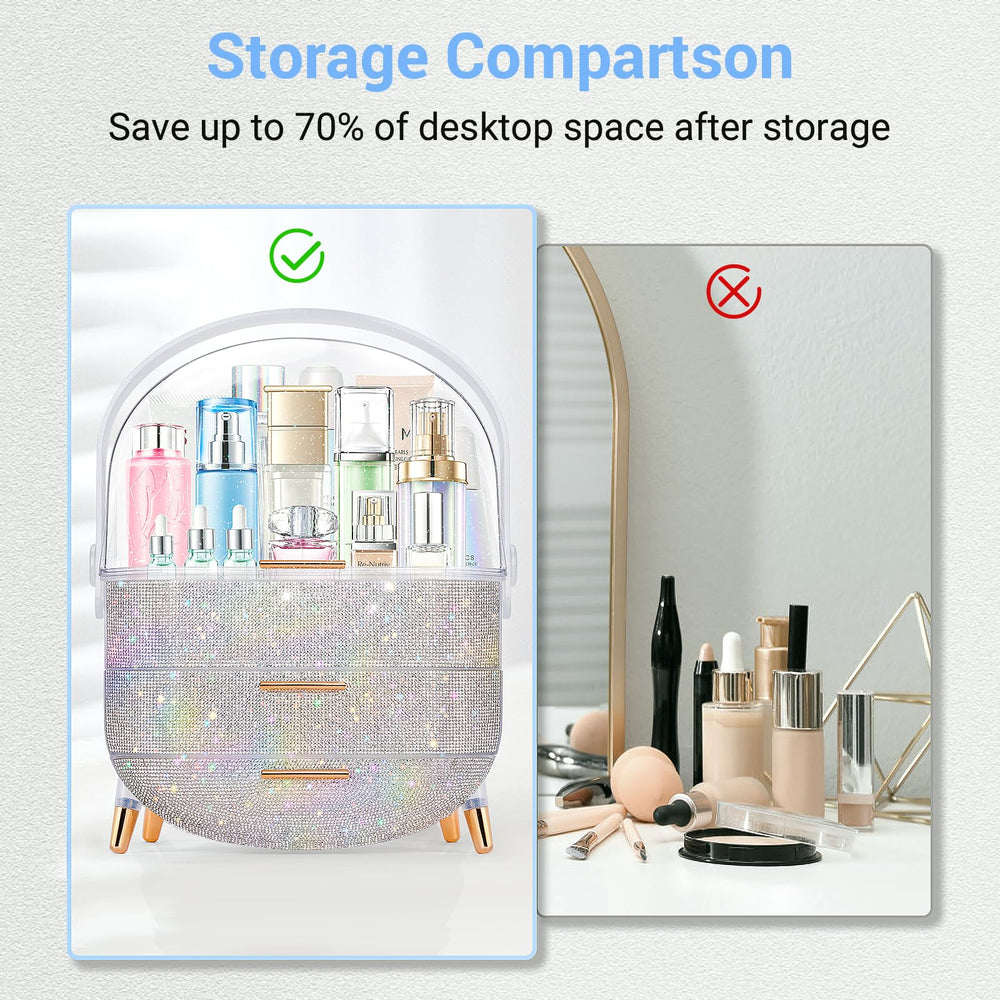 Ptesly bathroom counter storage keeps daily items within reach.