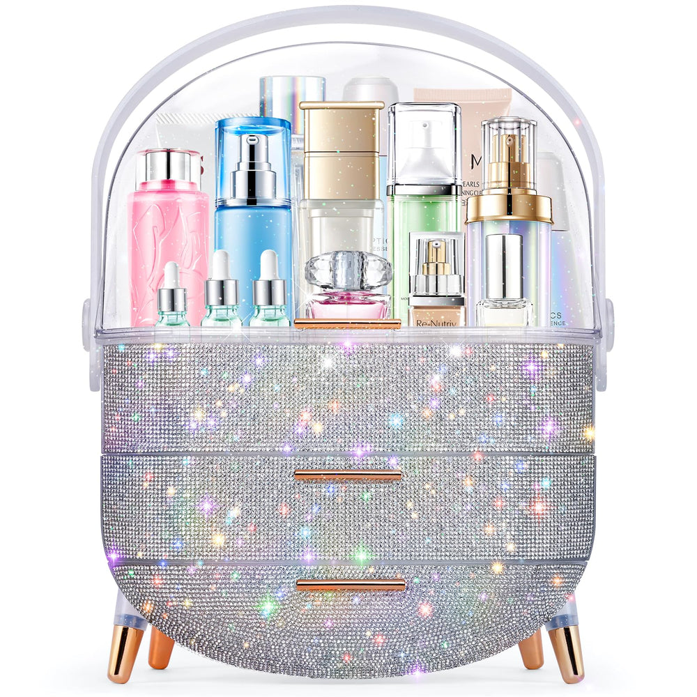 Ptesly bling rhinestone egg shape design adds stylish vanity appeal.