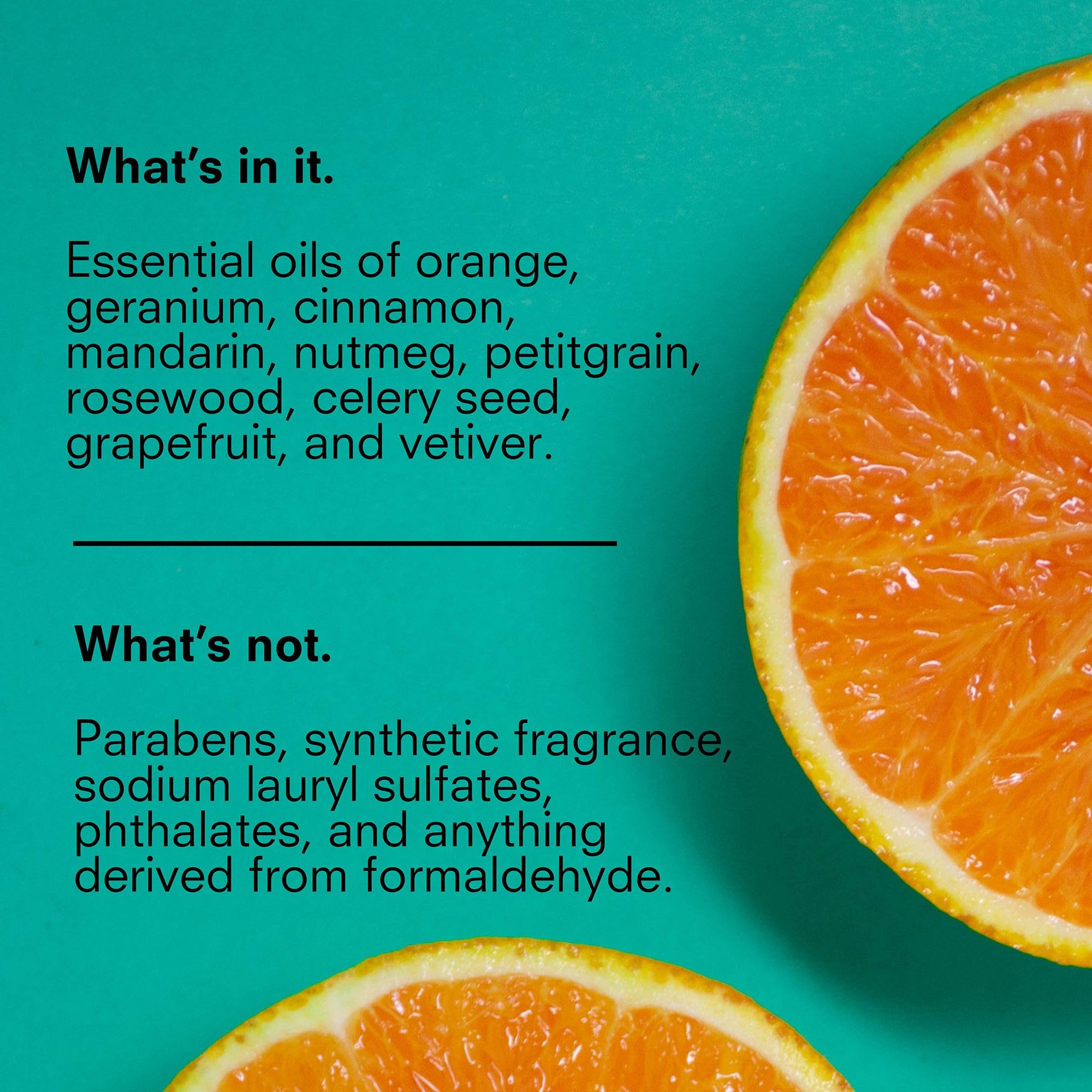 Public Goods conditioner ingredients label highlights natural essential oils for hair care.
