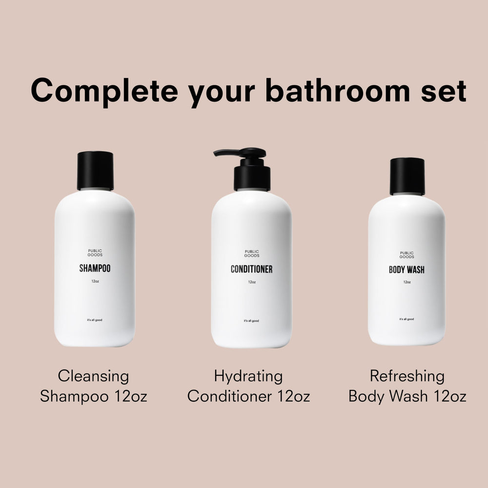 Public Goods cruelty-free vegan-friendly scrubber emphasizes ethical materials.
