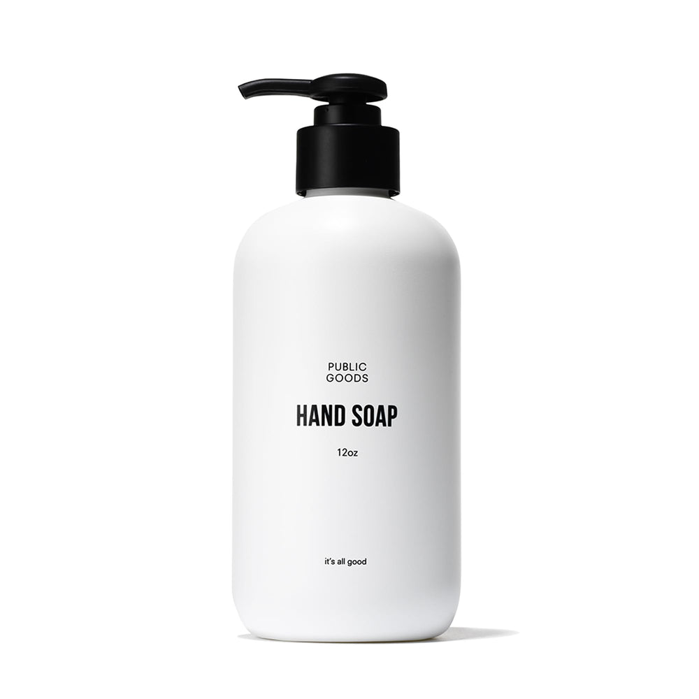 Public Goods Hand Soap bottle front showing clean design for everyday kitchen or bathroom cleansing