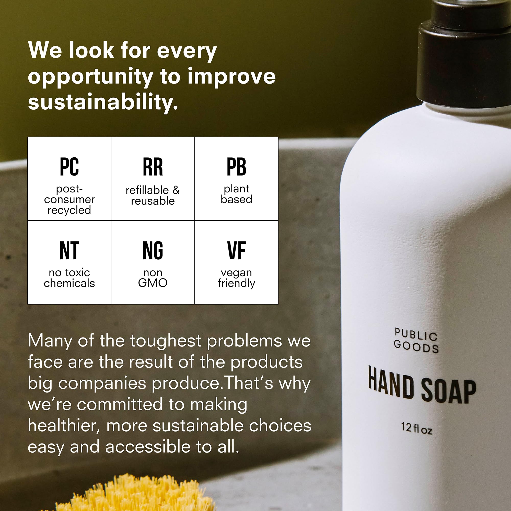 Public Goods Hand Soap kitchen bathroom use illustrating versatile hand cleansing at sinks