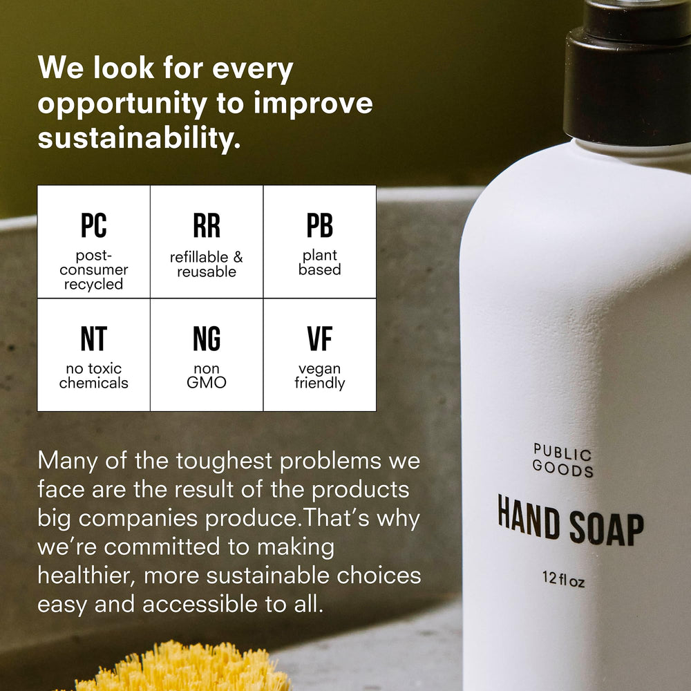 Public Goods Hand Soap kitchen bathroom use illustrating versatile hand cleansing at sinks