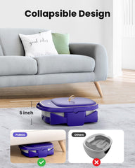 Puboo collapsible foot spa design showing spacious bowl for larger feet.
