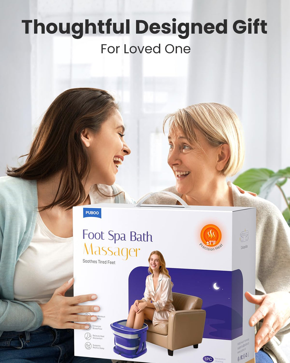 Puboo foot spa gift packaging ready for holidays and gifting.