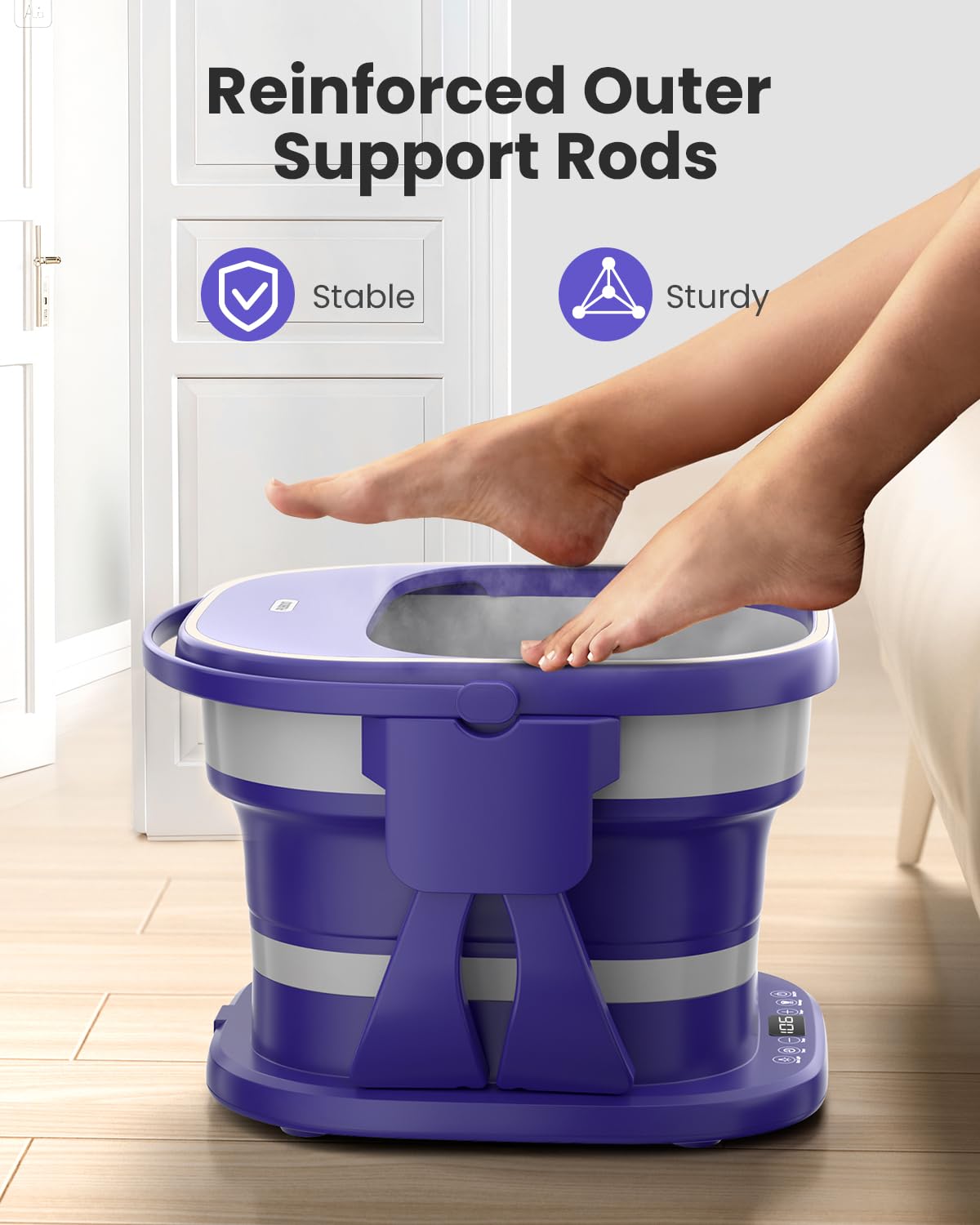 Puboo foot spa quiet operation enables relaxation without distraction.