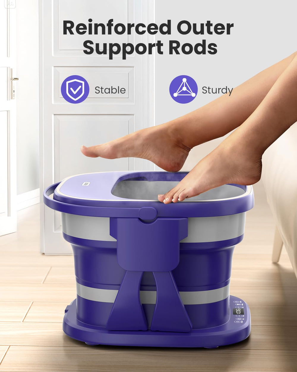 Puboo foot spa quiet operation enables relaxation without distraction.