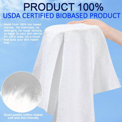 PUHPIG disposable face towels USDA biobased and dermatologist tested for sensitive skin comfort
