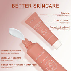 PUILOG soft‑touch spatula enables precise, mess‑free facial depilation