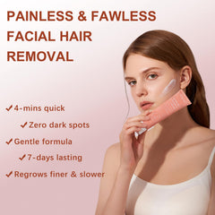 PUILOG upper lip area shows cream applied for smooth skin.