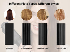 Pulla tourmaline ceramic plates heat evenly for smooth, quick styling.