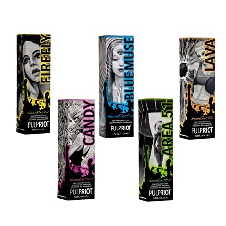 Pulp Riot BLUE MUSE on-dry-hair demonstrates ready-to-apply direct-dye with pre-lightened shade potential
