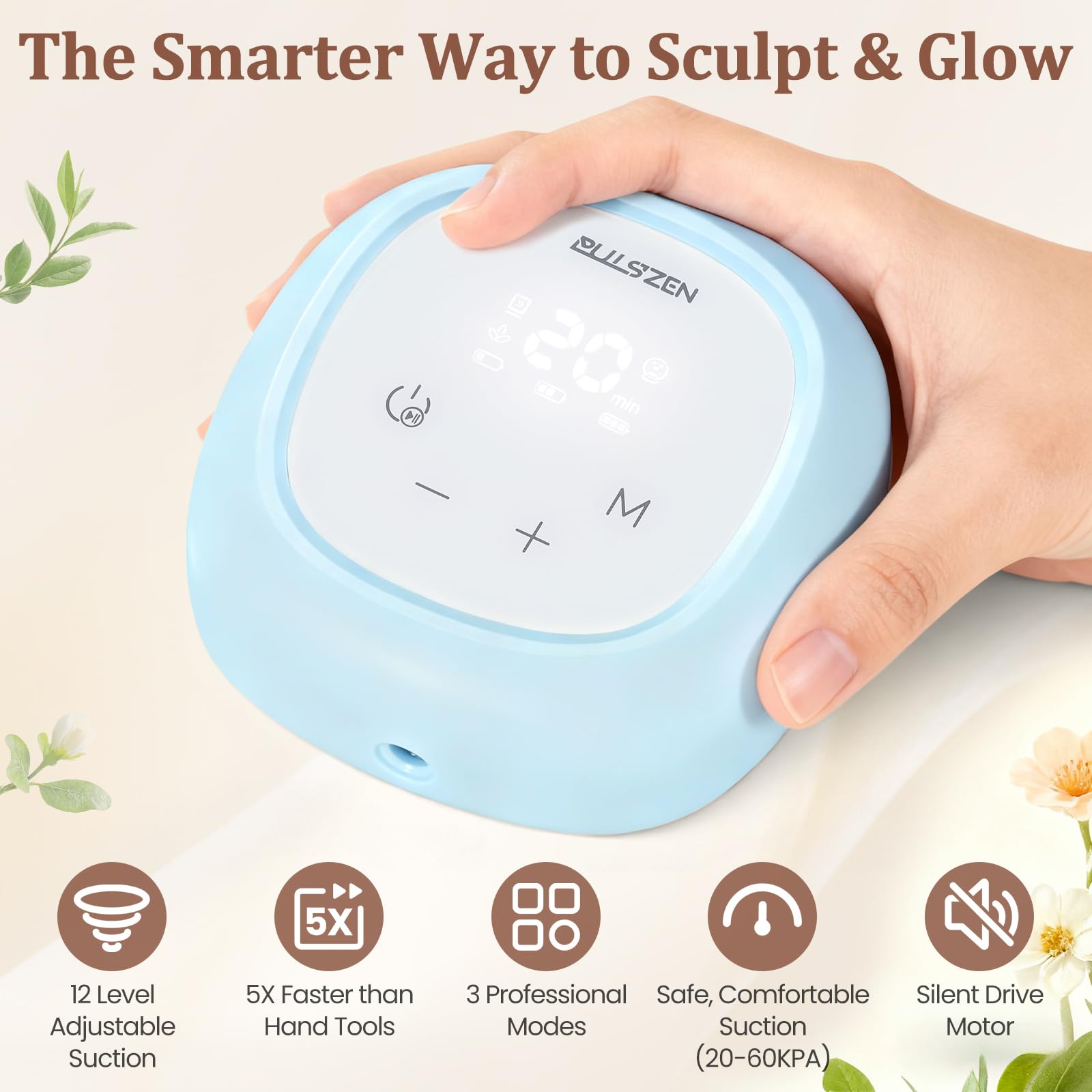 PulsZen quiet motor ensures discreet sessions during at-home routines.