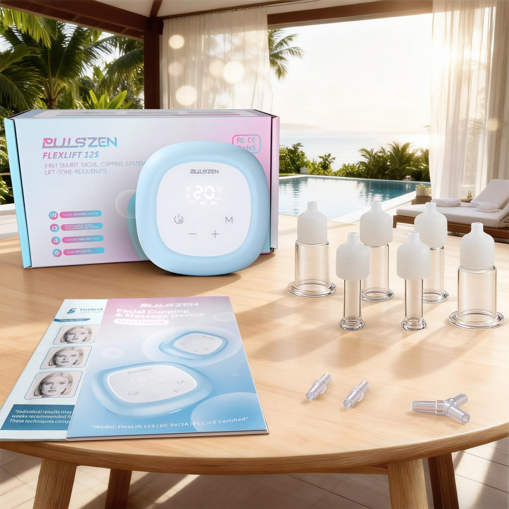 PulsZen glass cups with hypoallergenic edges support comfortable, safe gliding.