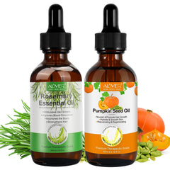 Pumpkin Seed Oil bottle demonstrates hair-growth support for a healthy scalp.