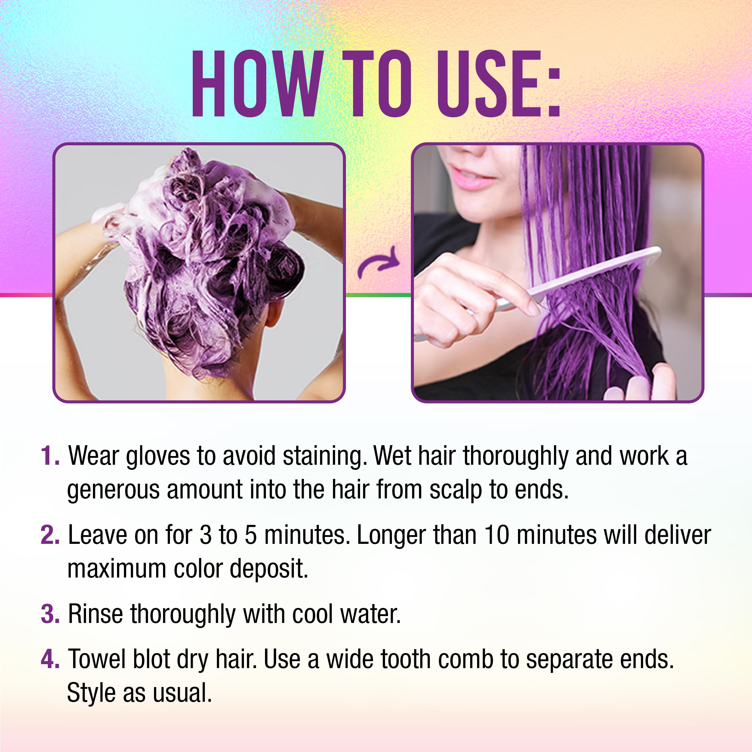 Punky Colour 3-in-1 Purpledacious hydrolyzed-quinoa supports moisture.