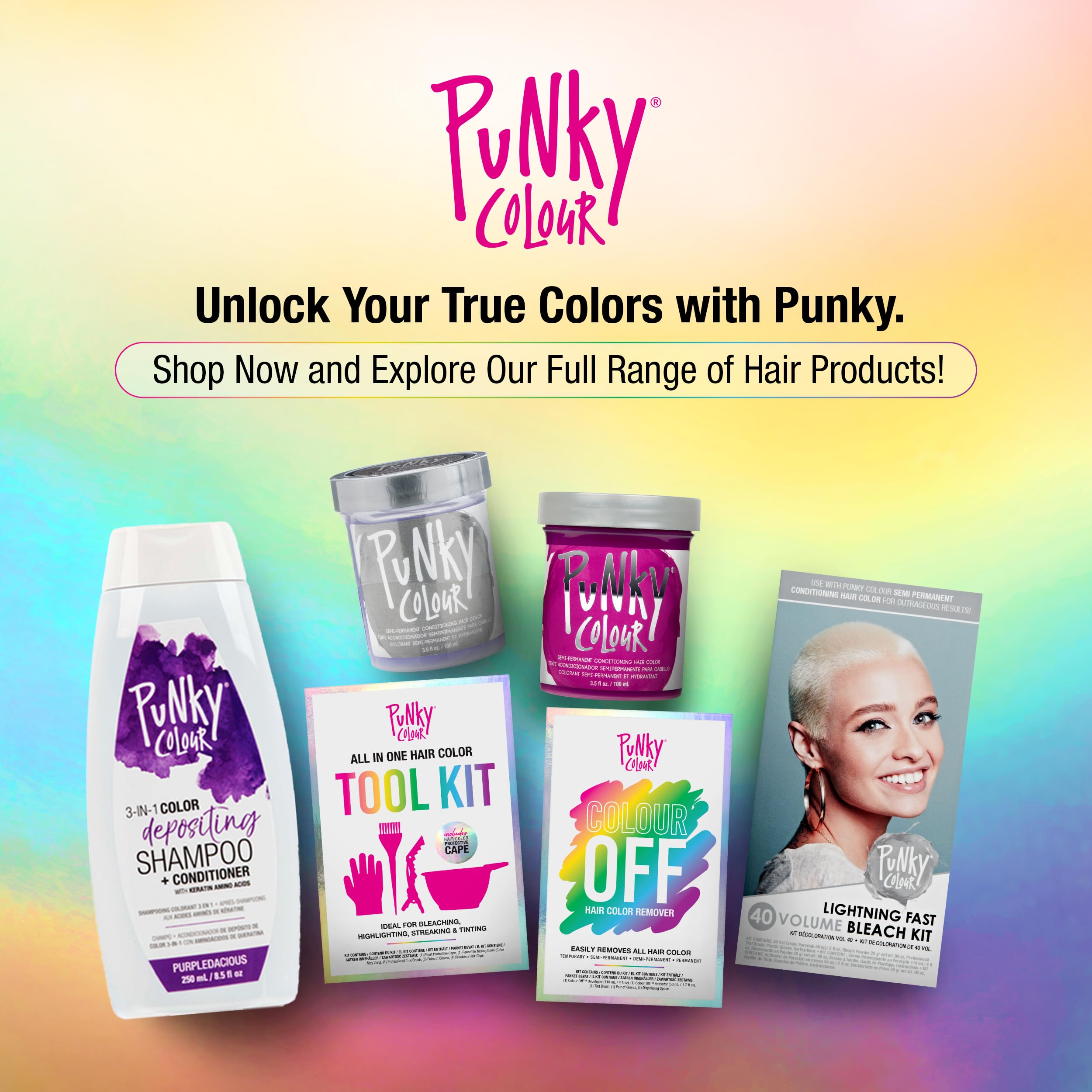 Punky Colour 3-in-1 Purpledacious silky-shiny hair after wash.