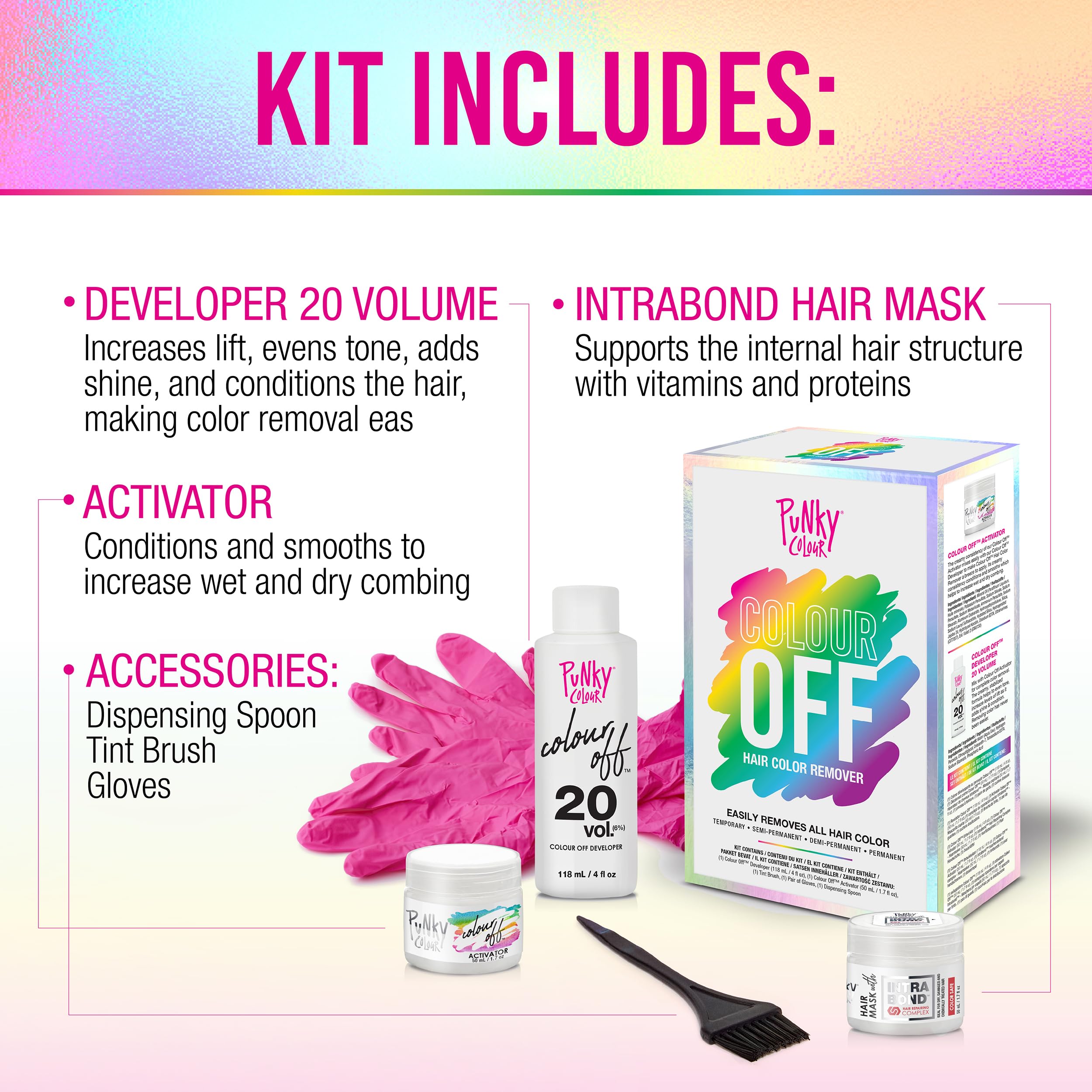 Punky Colour Off activator bottle for consistent color removal