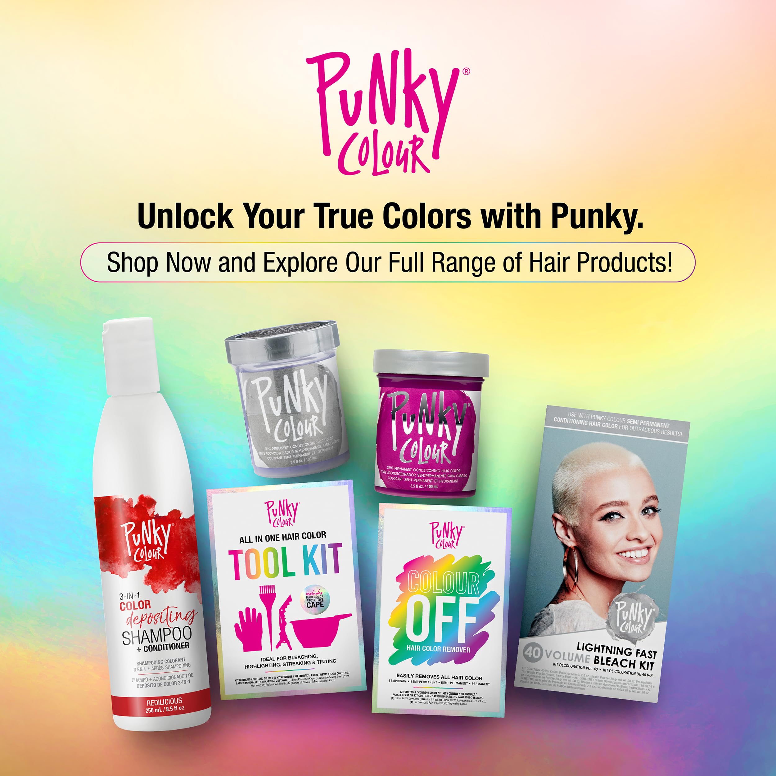 Punky Colour Off gloves and applicator sponge for clean use
