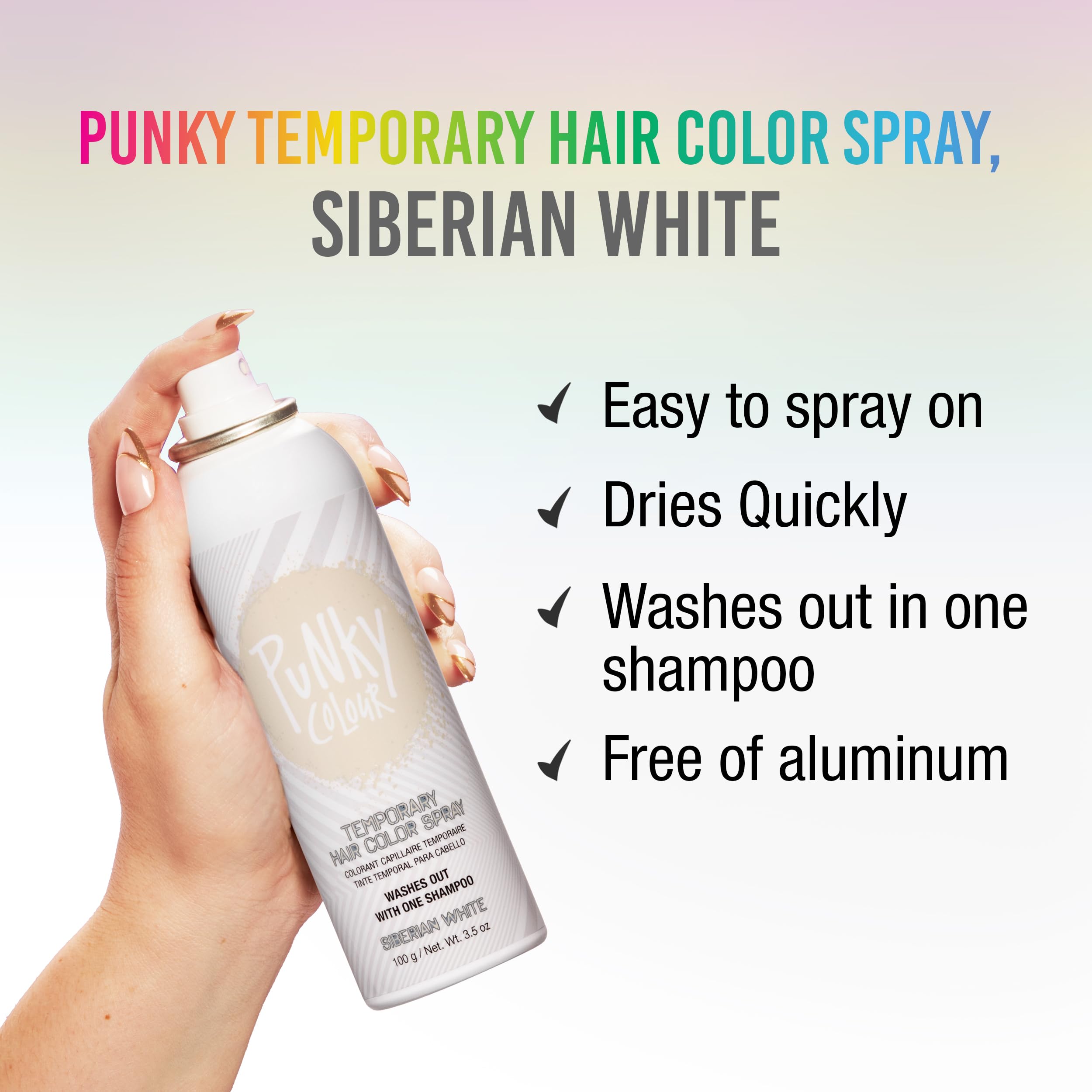 Punky Siberian White hair streaks add vivid accent color.