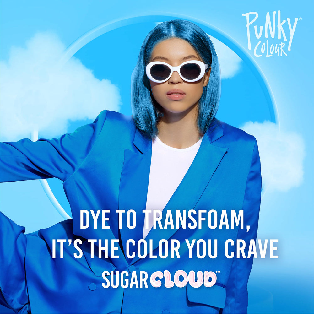 Punky Sugar Cloud Jawbreaker shade swatch shows vibrant blue tint for bold finish