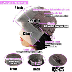 Punmasa 13x6 lace front wig pre-plucked hairline for seamless parting.