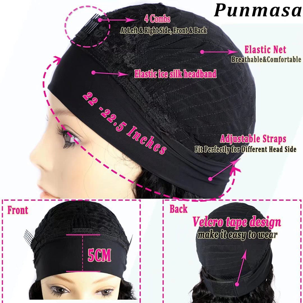 Punmasa headband wig in natural color with 150% density for fuller look