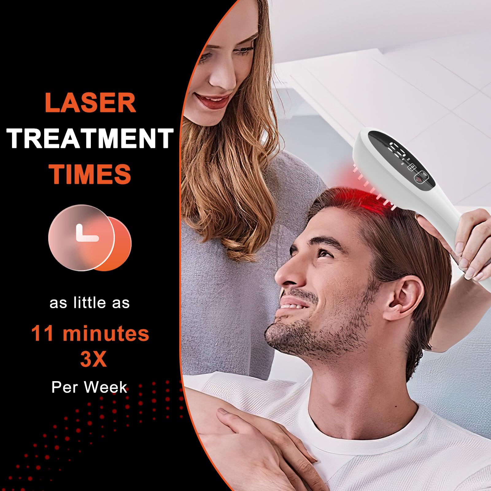 PUPCA Laser Therapy Hair Growth Comb travel-friendly design supports routine anywhere